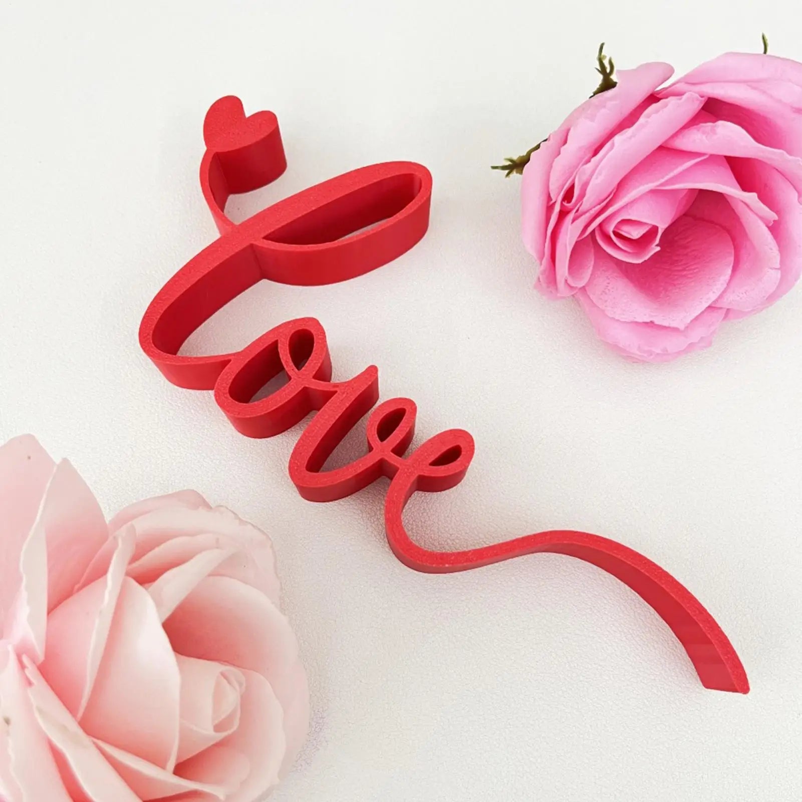 Red LOVE Letters Table Ornaments Happy Valentines Day Atmosphere Decor Wedding Proposal Props Love Gift Tabletop home Decor Oasis Select