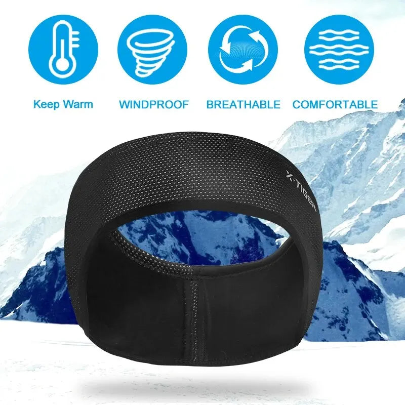 X-TIGER Man Cycling Cap Winter Fleece Windproof MTB Bicycle Balaclava Hats Warm Motorcycle Bike Cycling Hat Snow Headwear Oasis Select