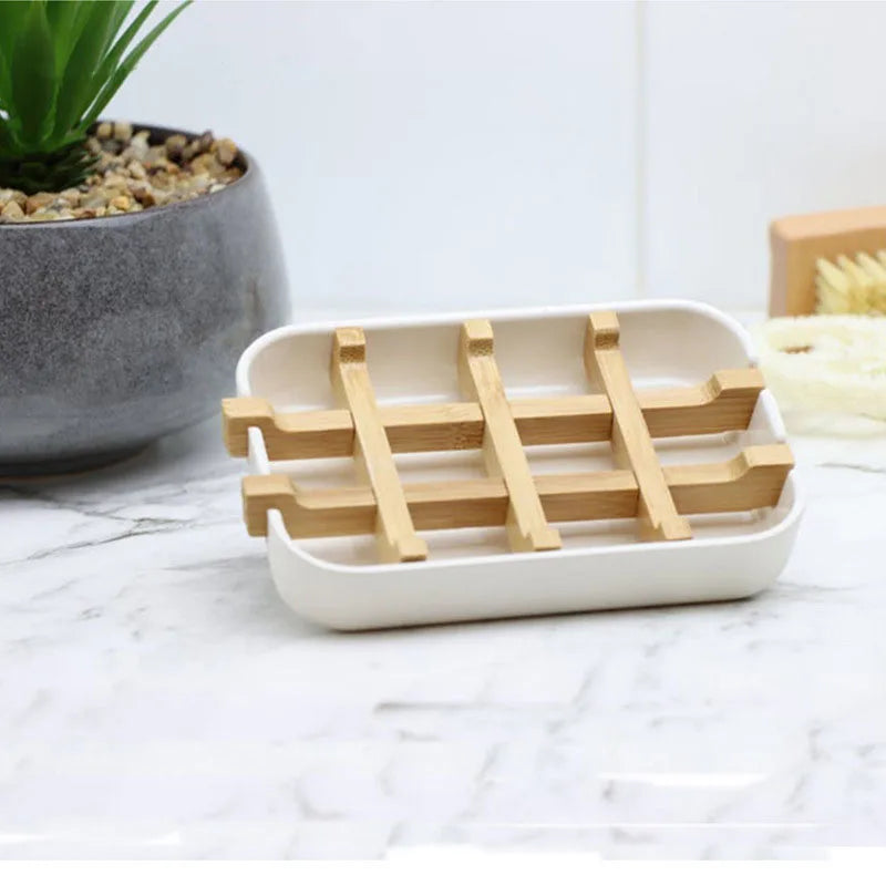 Bamboo wooden soap dish, bathroom soap rack, shower soap rack, sink deck, bathtub, shower tray Oasis Select