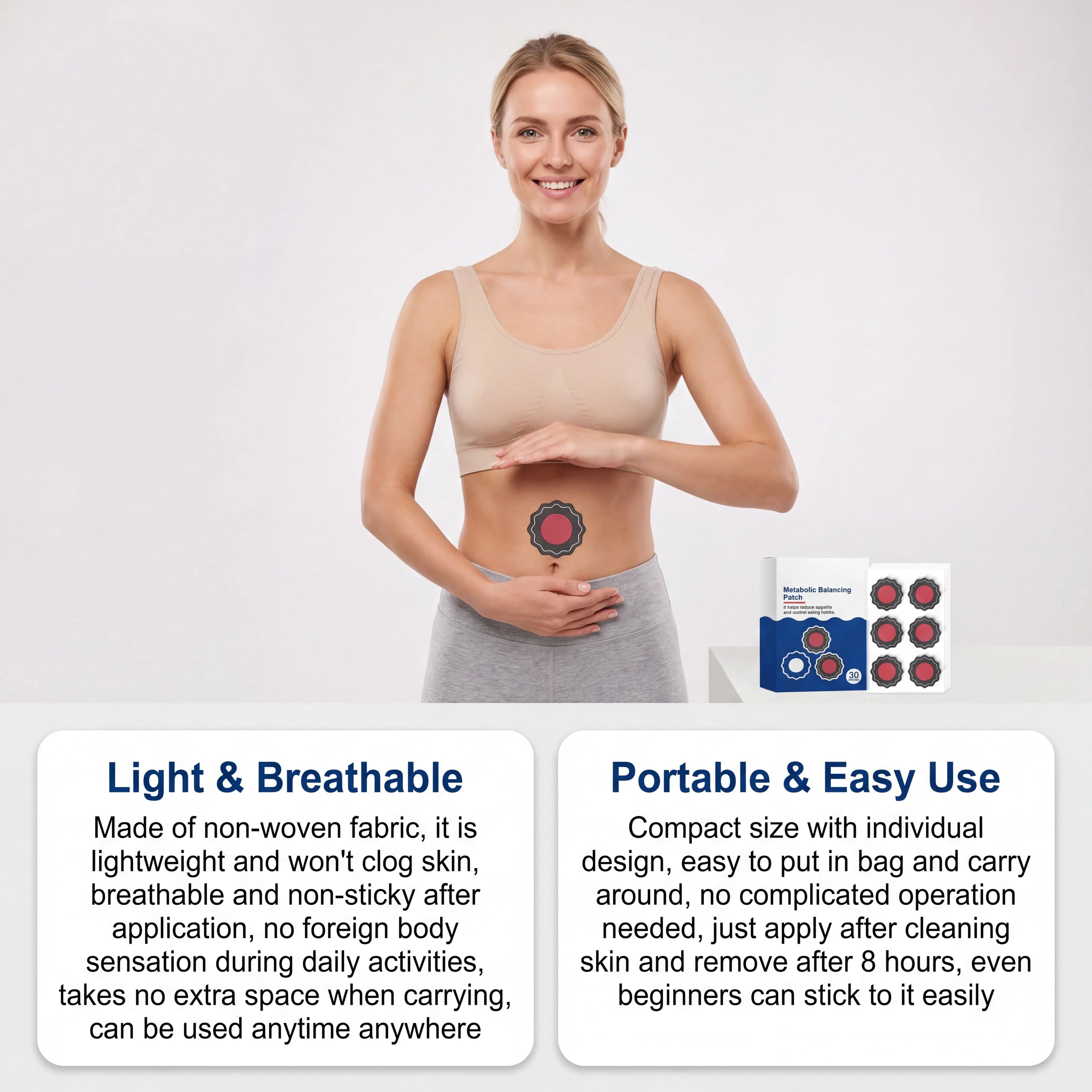 Body Care Patch Protects and Nourishes Skin Highlights Body Contours Lightweight Moisturizing Care Patches Portable Oasis Select