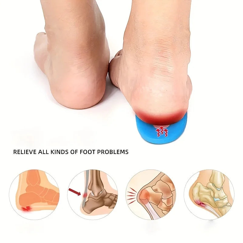 1Pairs U-shaped bone spurs heel pad silicone soft shock-absorbing heel insole relieves heel inflammation heel pad Oasis Select