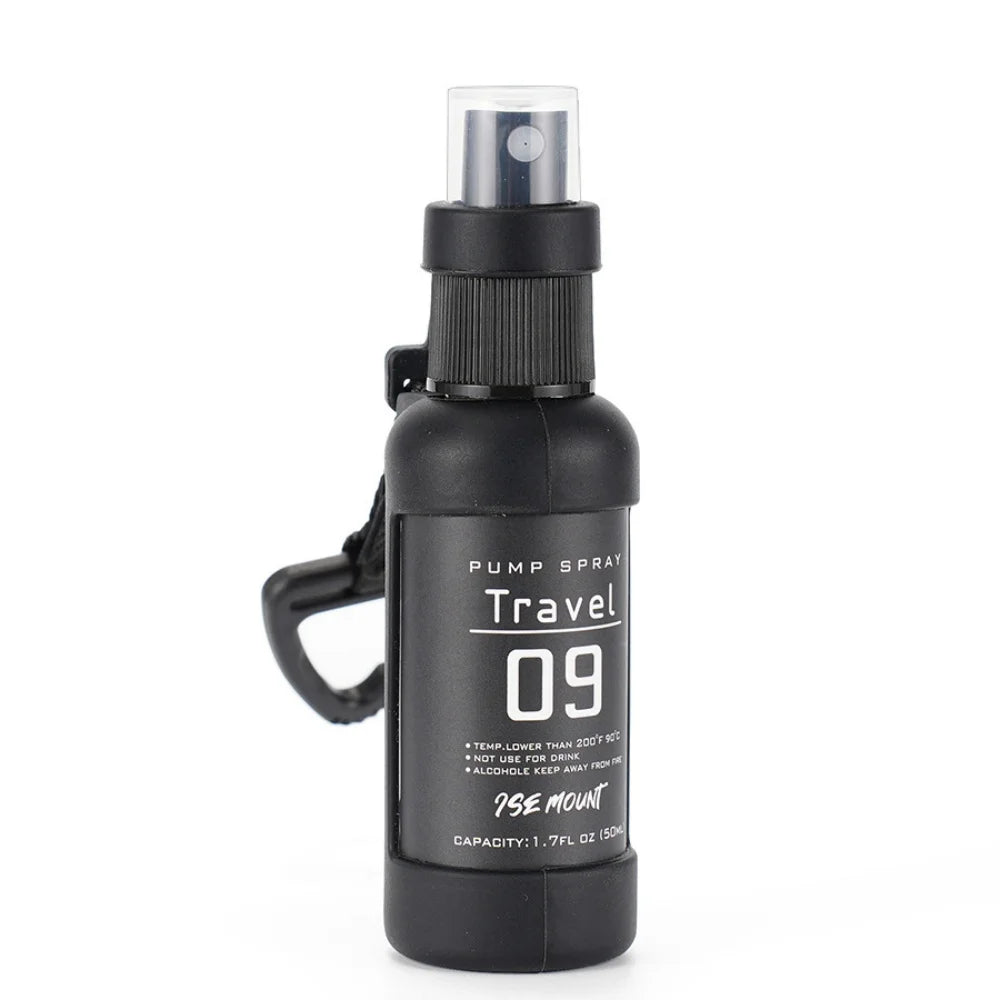 50ml Portable Tactical Spray Bottle Outdoor Camping Hiking Alcohol Dispenser Refillable Empty Bottle Survival Tool Black Oasis Select 1 PC black