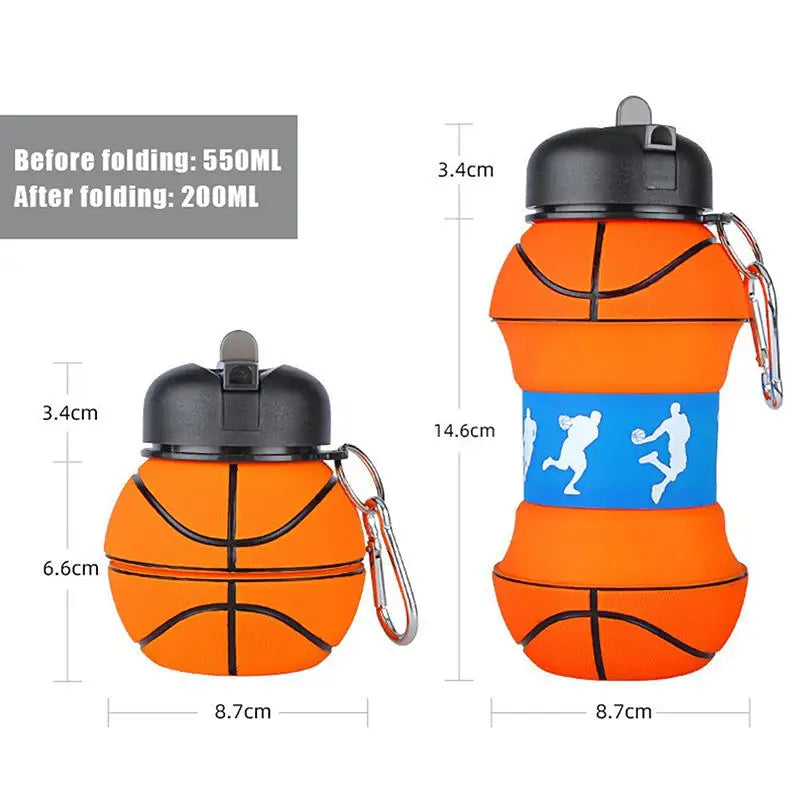 Foldable Leakproof Water Cup Mug, Portable Collapsible Bottle for Kids School, Basketball Football Golf Tennis Outdoor Sports Oasis Select A2