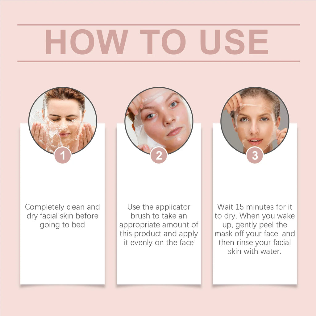 Collagen Overnight Wrapping Peel Off Facial Mask Set Korean Collagen Night Wrapping Mask Deeply Hydrates Night Care Mask Cream Oasis Select