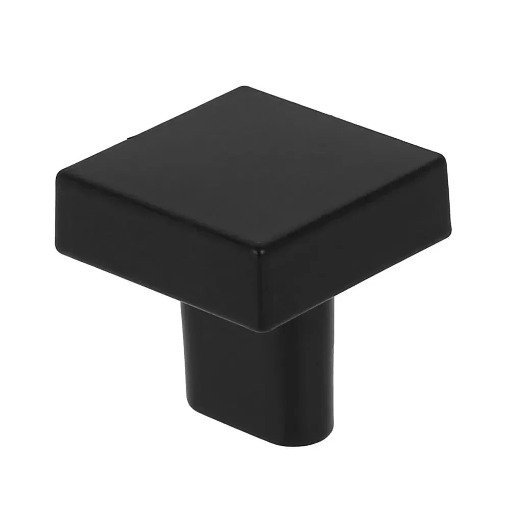 10Pcs Modern Single Hole Drawer Closet Knobs Square Zinc Alloy Cabinet Pull Handle Knobs Furniture Decor Closet Wardrobe Oasis Select 1 black