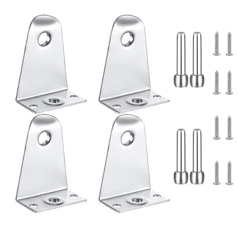 Metal Hold Down Brackets and Pins, Blind Brackets Blind Holder Replacements for Horizontal Blind Shades Window Oasis Select White