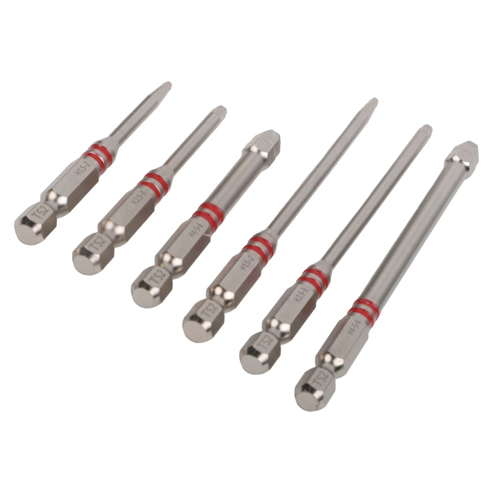 6pcs Electric Screwdriver Bits Premium Hex Shank Driver Bits Set Pagoda-Shaped Design Multi-Size ﻿for Electric Drills And Wrench Oasis Select