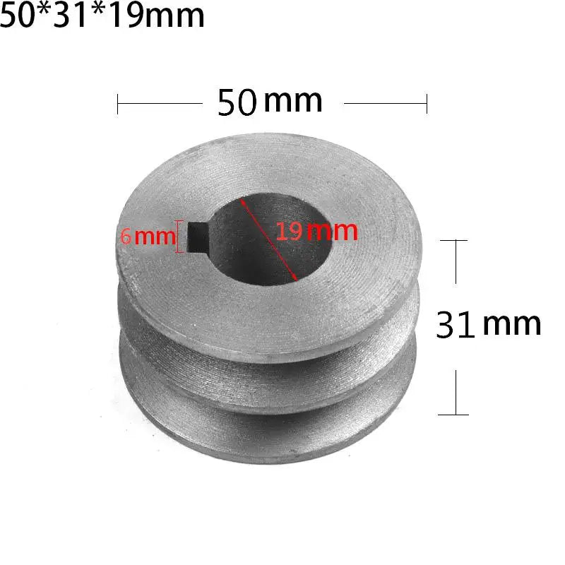 Motor Pulley V-Belt Pulley A Type Double Slot Pulley Motor Cast Iron Dia 50mm-100 Power Tool Accessory Oasis Select
