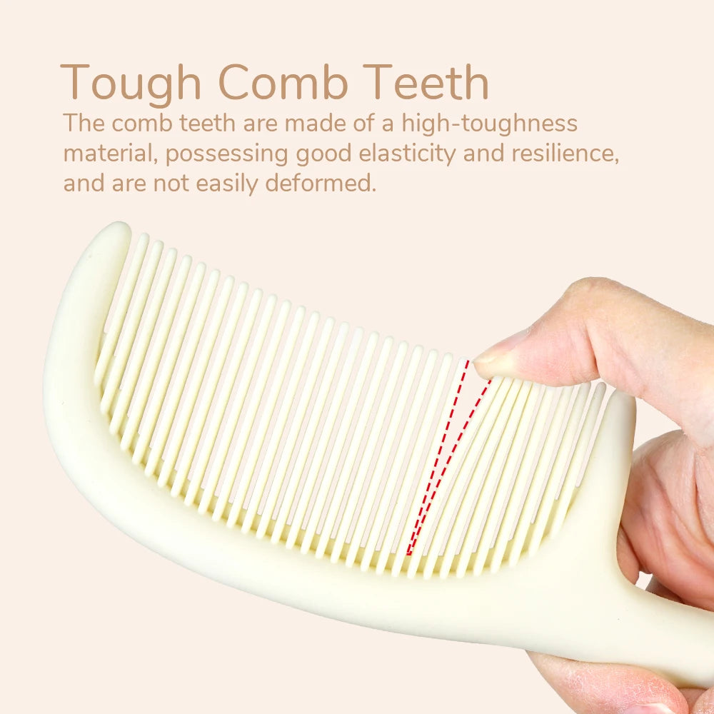 Luxury Beige Handle Comb – Ergonomic Gold Capped Salon Comb