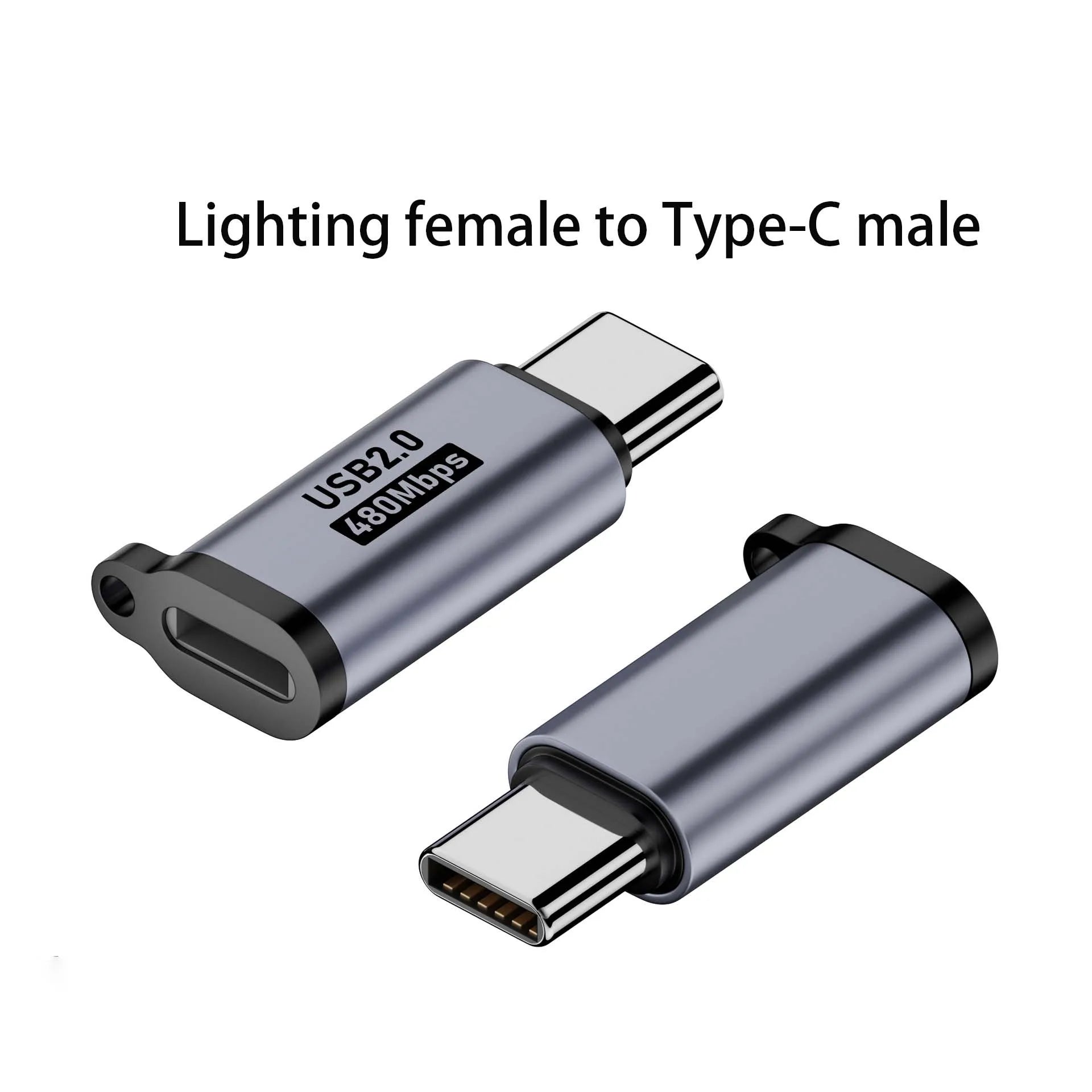 USB Adapter – Micro USB, Type-C & Mini USB Female Converter USB Plug Adapter Oasis Select Lighting to Type-C