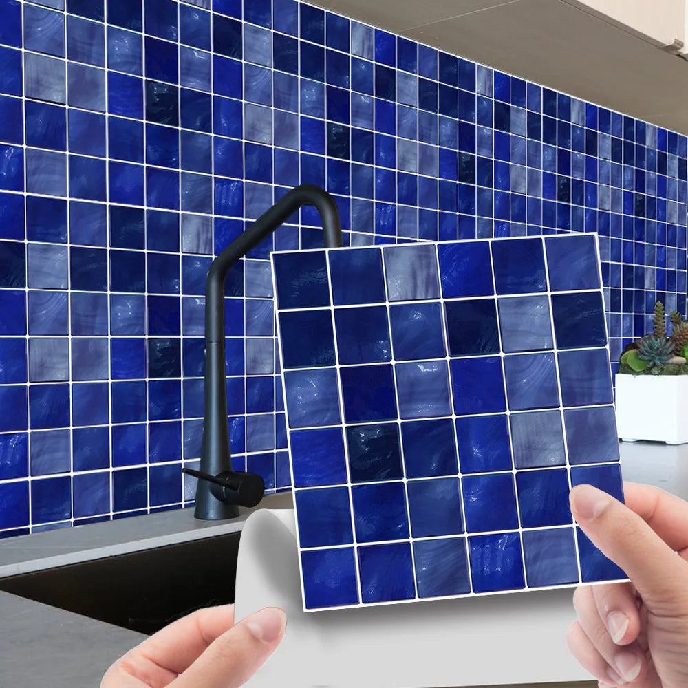 Crystal Tiles Pasted Mosaic Wall Retro Simple Kitchen Stove Stickers