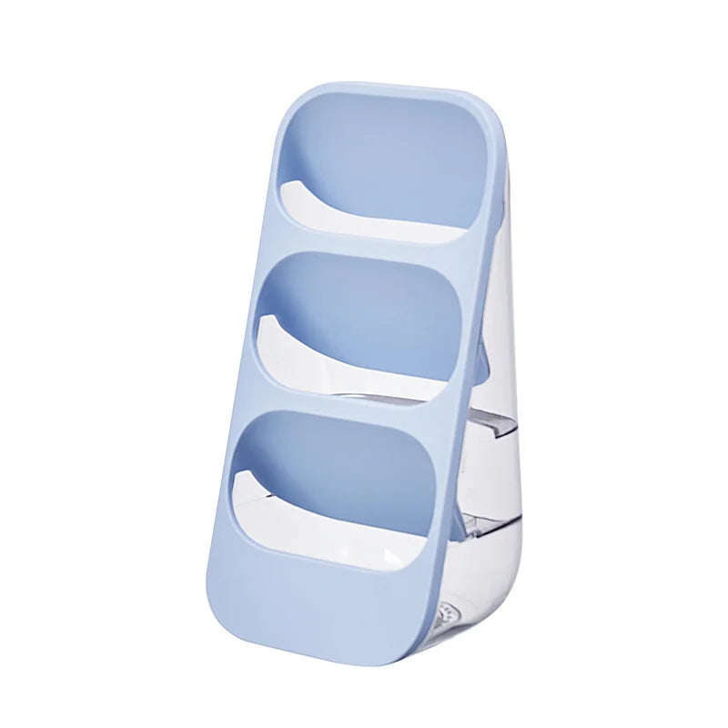 Cosmetics Storage Box - Large Capacity Countertop Storage Rack, Suitable for Dressing Table, Office Desk, Makeup Tool Storage Oasis Select Blue