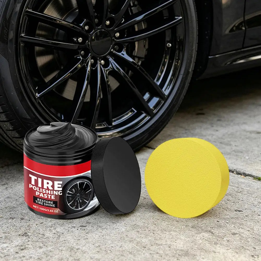 Tire polishing compound Tyre Dressing Paste 1/2/3 PCS Anti-Cracking & UV Protection Gloss Tire Wax Care Kit Oasis Select