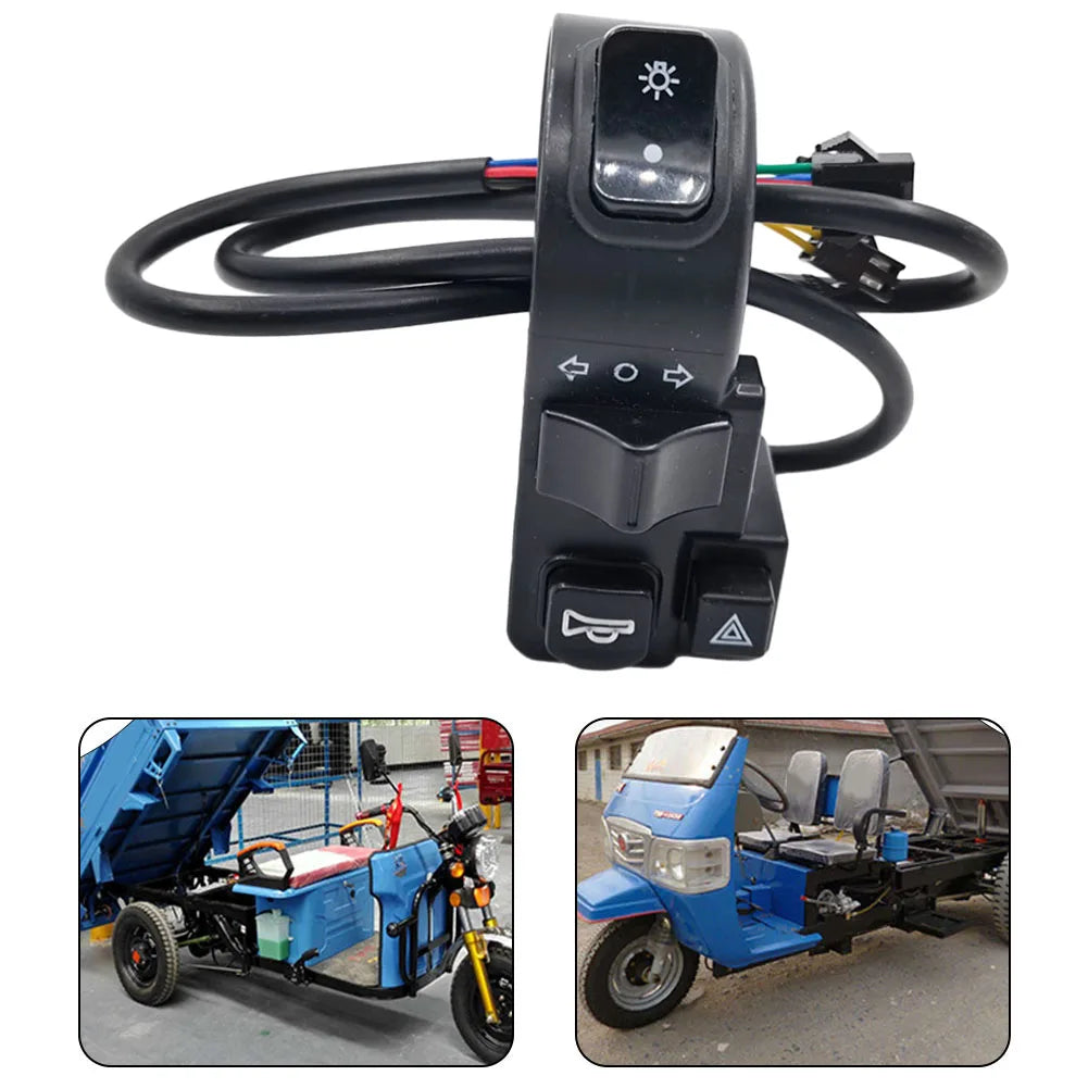 4-in-1 Road Conversion Switch Horn Headlight Steering Double Flash ABS Control Pin For Bike Bicyle Scooter Motorcycle Handlebar Oasis Select