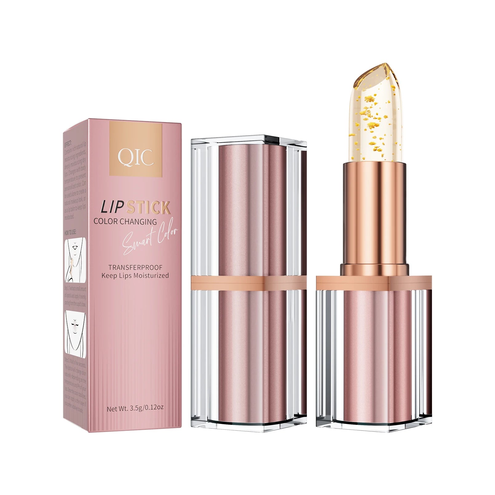 QIC Color-Changing Jelly Lipstick – Waterproof & Moisturizing