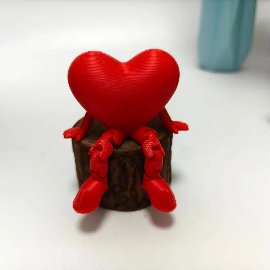 Romantic Heart-shaped Statue Romantic Home Desktop movable Lips Rose Love doll Wedding Ornament Home Decor Valentine's Day Gifts Oasis Select