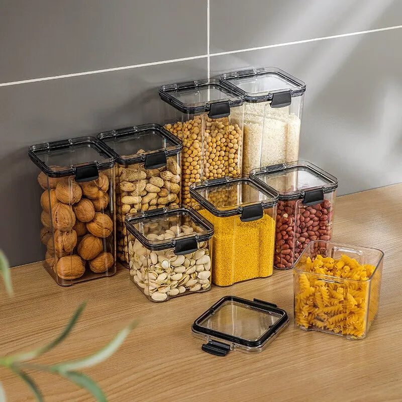 1pc Clear Food Storage Box,Food Storage Container With Lid, Plastic Kitchen And Pantry Organization Canisters Oasis Select