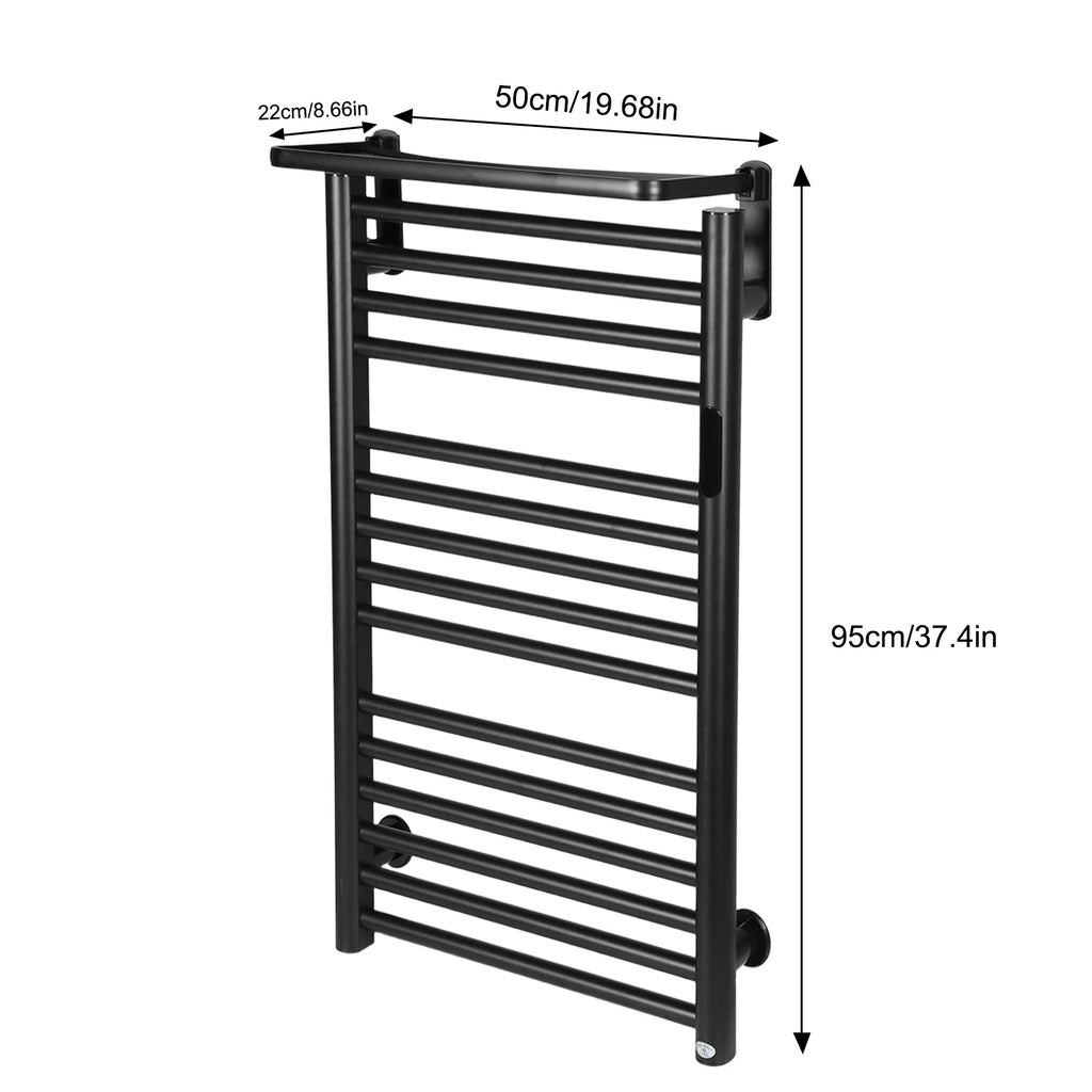 Shunmaii 15-Bar Electric Heated Towel Rack | Timer & Thermostat Heated Towel Rack Oasis Select