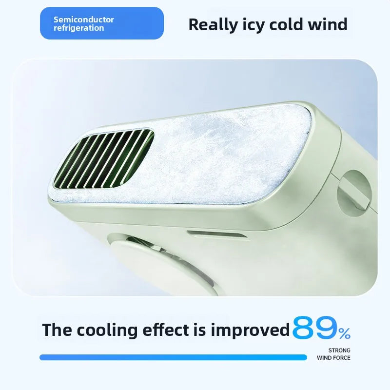 URGGU Mini Portable Fan – USB, Digital Display, Neck & Desktop