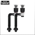 Flip-Top Kitchen Sink Drain Retractable Deodorizing Filter Flexible Downspout Bathroom Sink Anti Clogging Kitchen Accessories Oasis Select Black-2PCS