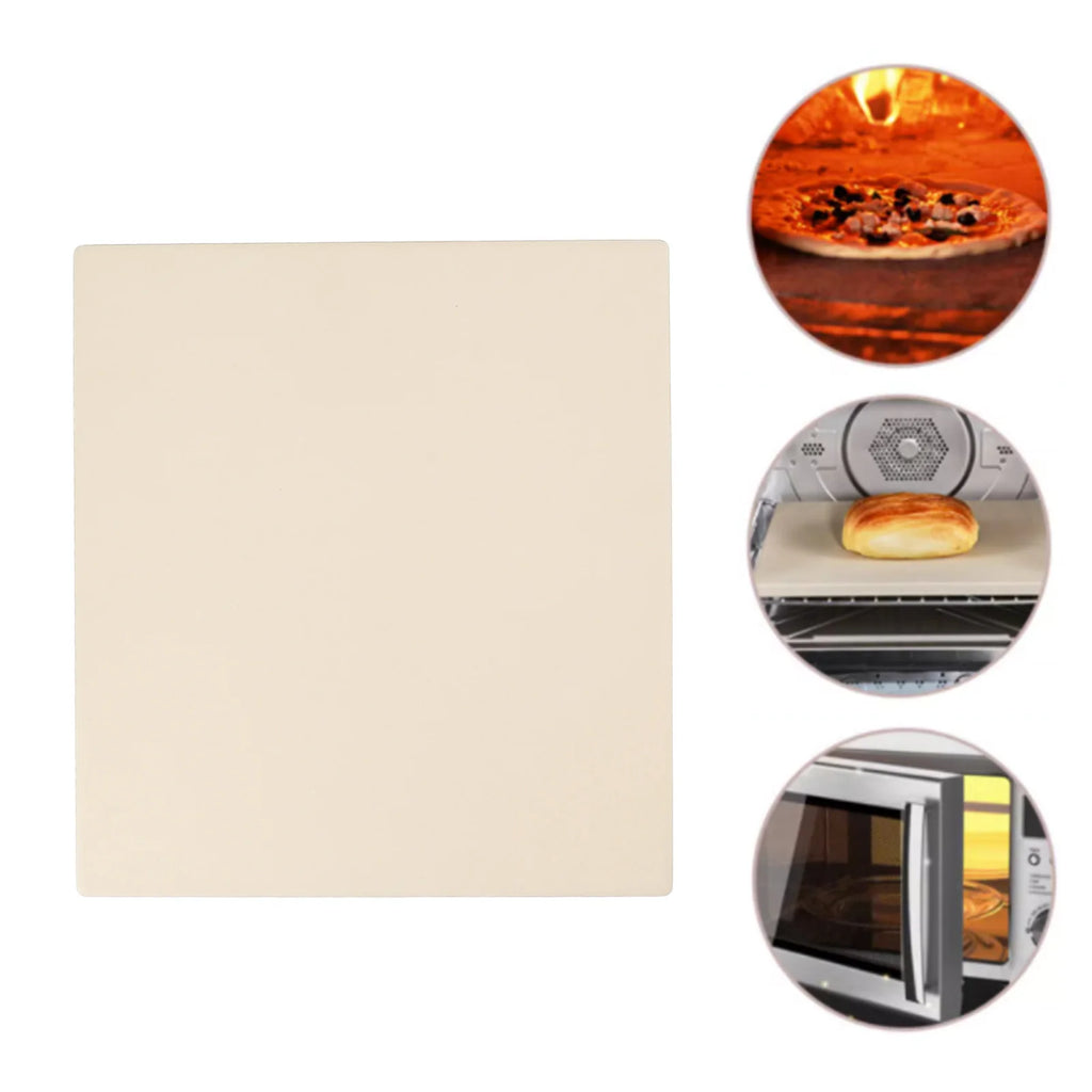 Grill Pizza Stone Rectangular Pizza Stone 12x15in Uniform Heat Distribution Easy To Clean Cordierite Baking Stone for Oven Grill Oasis Select