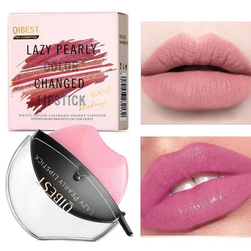 Lazy Pearl Lipstick – Pearlescent, Moisturizing & Waterproof Pearlescent Lipstick Oasis Select