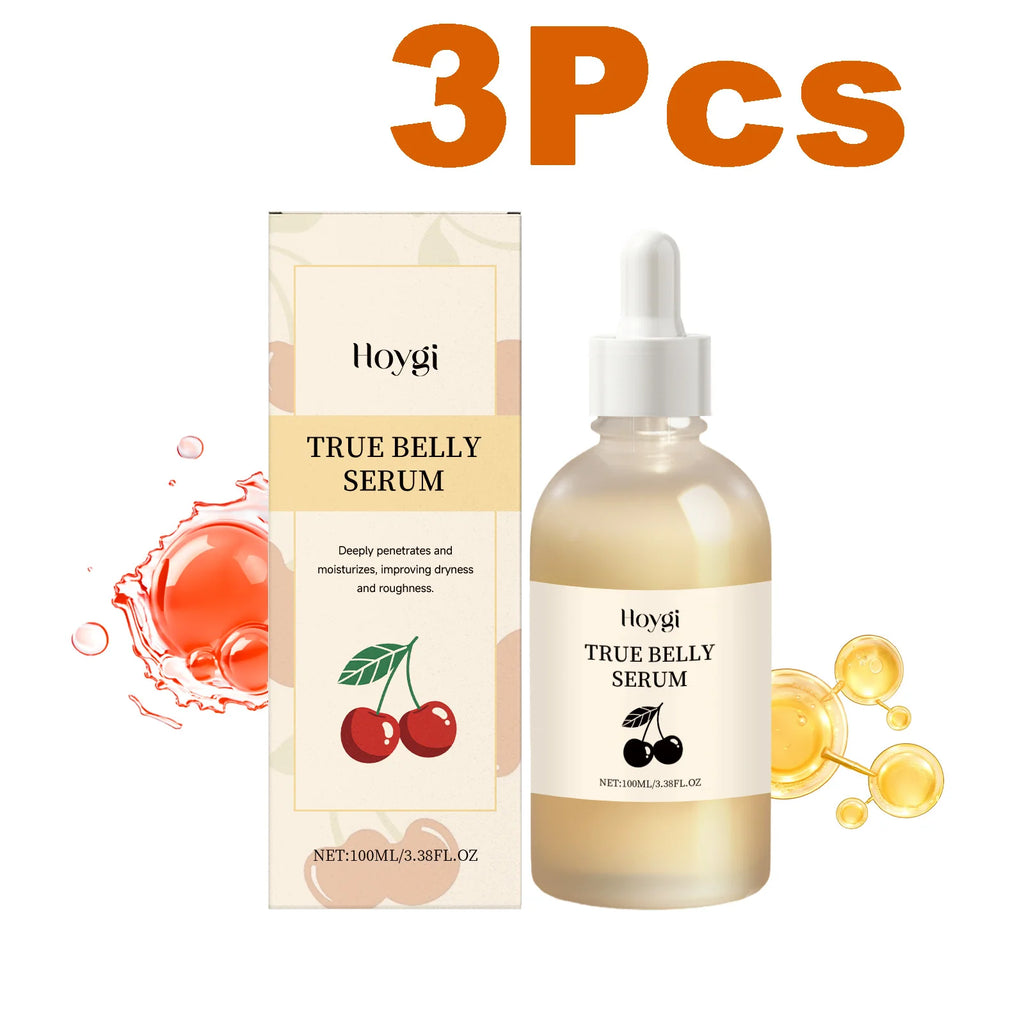True Belly Serum with Hyaluronic Acid Moisturizing Firming Body Contours Nourishing Improves Skin Elasticity Smoothing Body Care Oasis Select 3 x 100ml Boxed