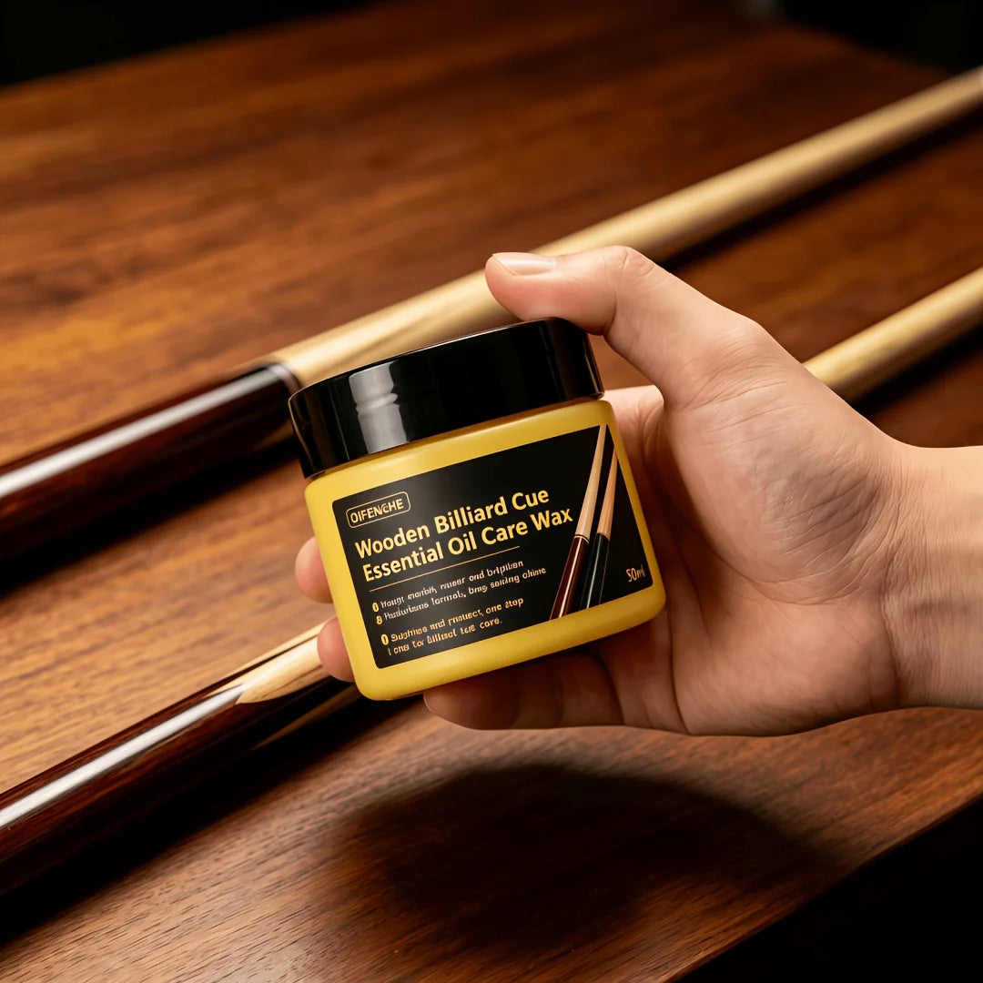 Essential Oil Care Wax for Wooden Billiard Cues | Polish & Shine Billiard Cue Polish Oasis Select