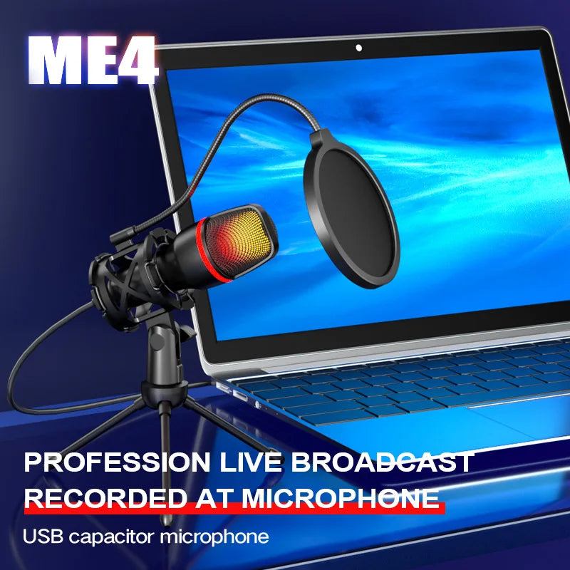AyeBeau USB RGB Condenser Microphone for PC, Streaming & Gaming