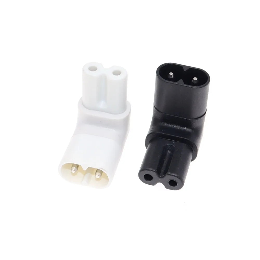 Angle Conversion Right Angled C7 Female C8 Male 2-Pin AC Power Converter AC Power Adapter Conversion Plug C7 Female To C8 Male Oasis Select