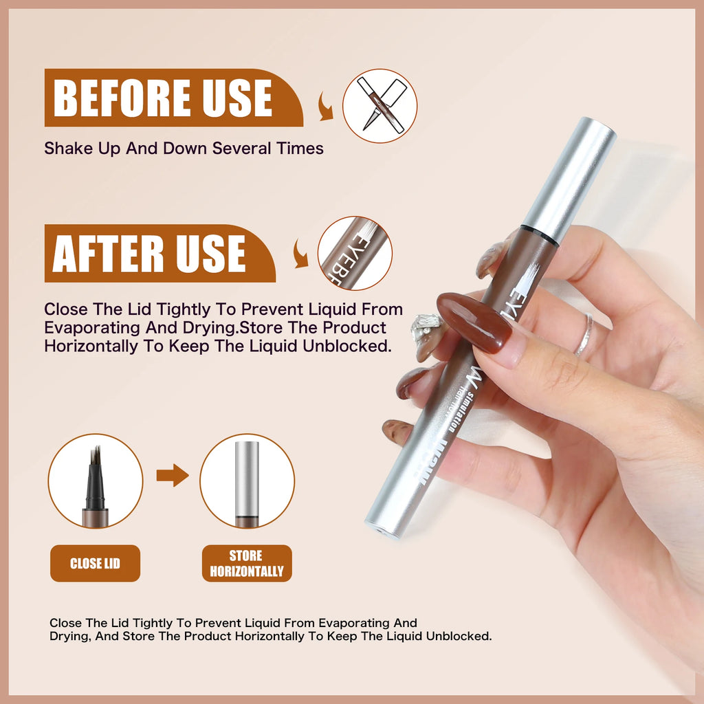 W3W Liquid Eyebrow Pen – Waterproof & Smudge-Proof | 5 Shades
