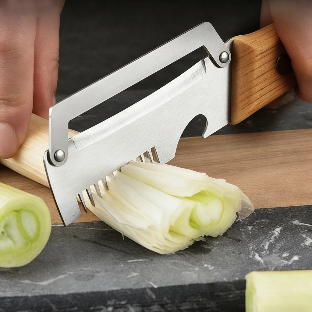Stainless Steel Peeler Wooden Handle – Multi-Function Kitchen Tool Vegetable Peeler Oasis Select