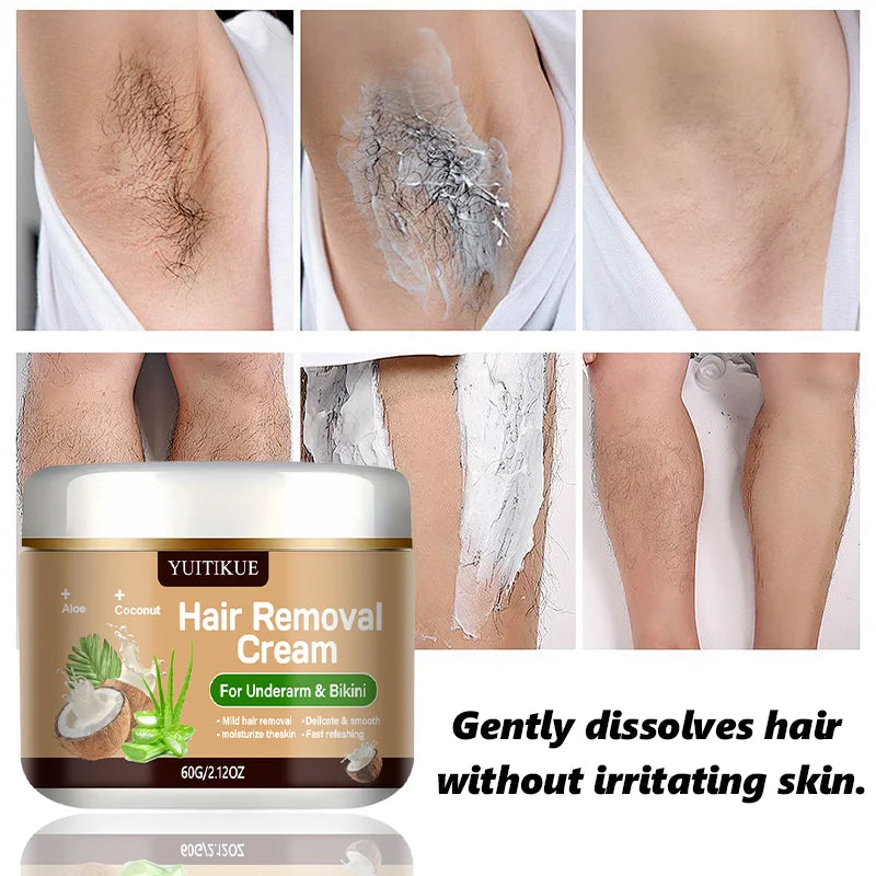 YUITIKUE Hair Removal Cream – Coconut & Aloe Vera 60g