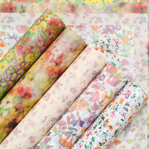 10-Sheet Vintage Floral Tissue Paper for Bouquets & Gift Wrap Craft Wrapping Paper Oasis Select