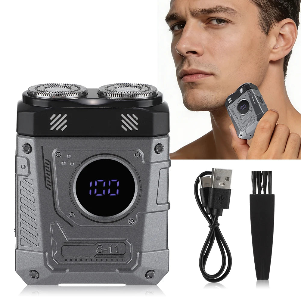 AFDEAL Mini Electric Shaver for Men – USB Rechargeable Travel Razor