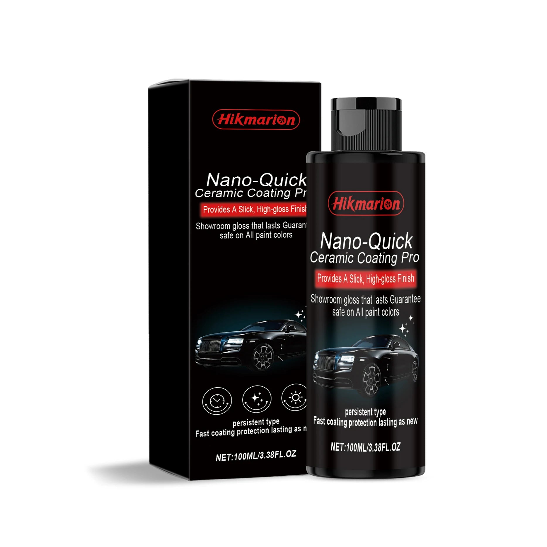 Nano Ceramic Car Coating Liquid Polish for Automotive Surface Coating Restore Shine Long Lasting Gloss Paint Protection Car Care Oasis Select 100ml boxed