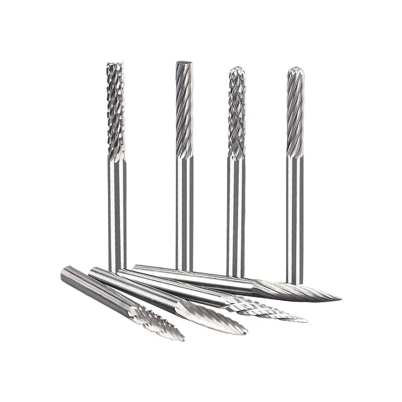 10/1pcs Tungsten Carbide Rotary File hard alloy rotary bur Drill Bit engraving cutter 3mm shank Grinding Head Oasis Select