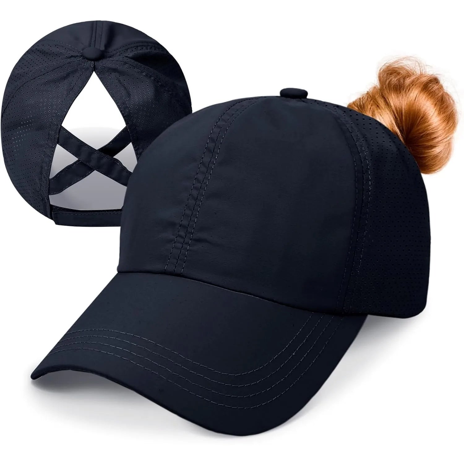 [Breathable Quick Drying Baseball Cap] Unisex Sun Hat with Ponytail Hole Baseball Cap-Suitable for Running and Daily Casual Wear Oasis Select