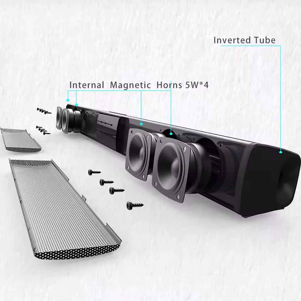 AyeBeau Wireless Soundbar – Bluetooth 5.3, Bass & Remote