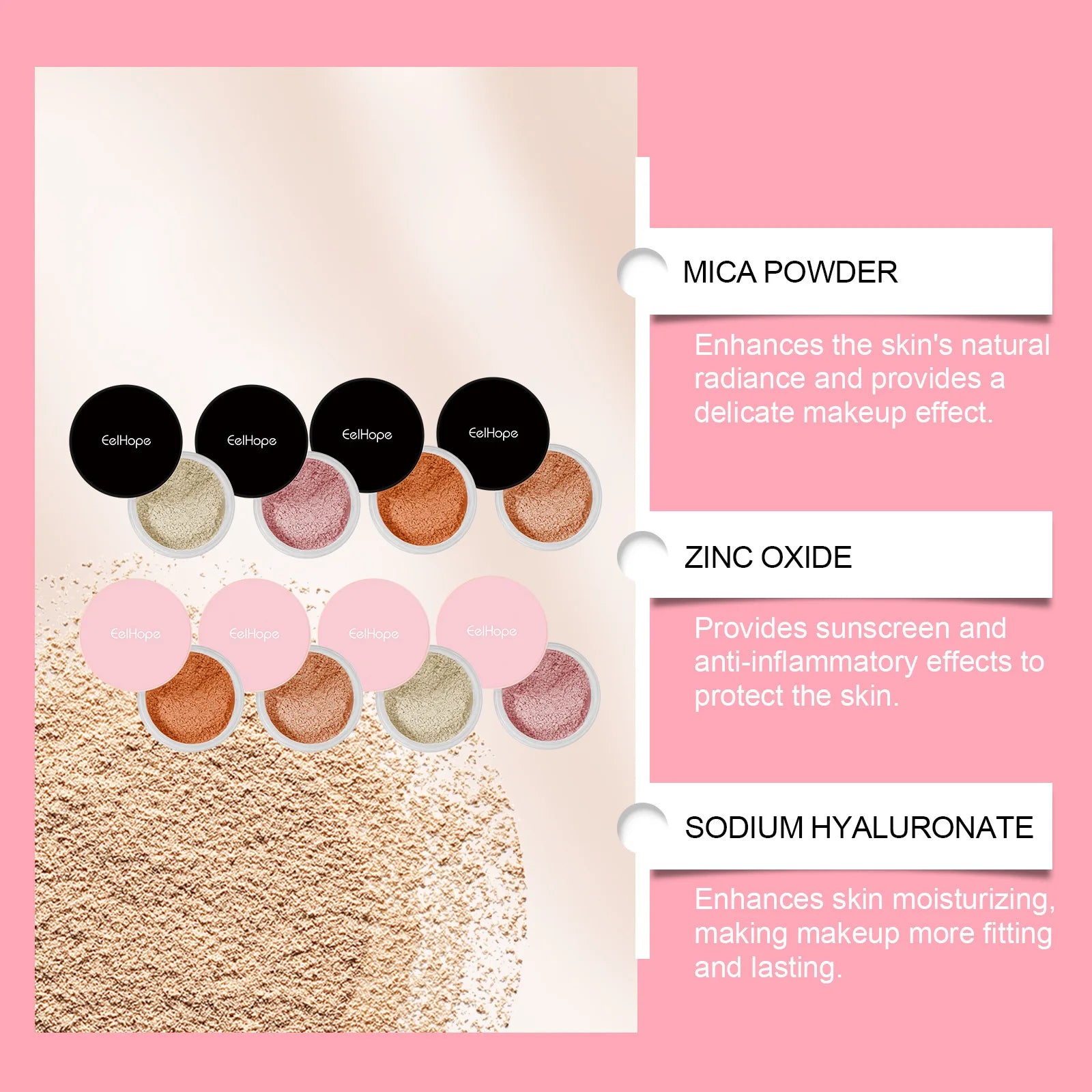 Eelhope Blurring Setting Powder – Matte Oil Control 6g Loose Setting Powder Oasis Select