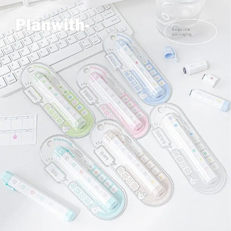 Cute INS Kawaii Multilink Mood Stamp Waterproof Decorative Stamp for Journal Scrapbooking Art Craft Supplies Oasis Select