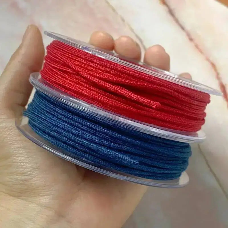 1.2/1.5/2.0MM Chinese Knotted Rope Bright Cord Braided Rope Bracelet Weaving Nylon Cord Diy JEWELRY Necklace Accessories Oasis Select