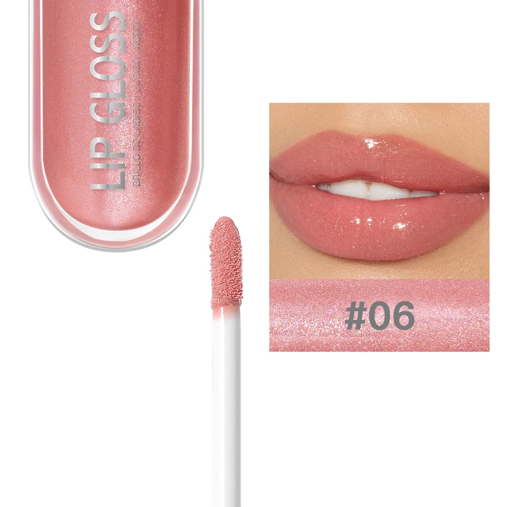 USHAS 12-Color Glitter Lip Gloss – Metallic & Moisturizing