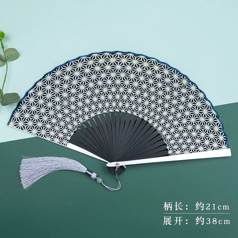 Aluminum Alloy Big Bone Ancient Style Folding Fan Cool and Durable Summer Carry Hanfu Qipao Dance Fan Oasis Select A
