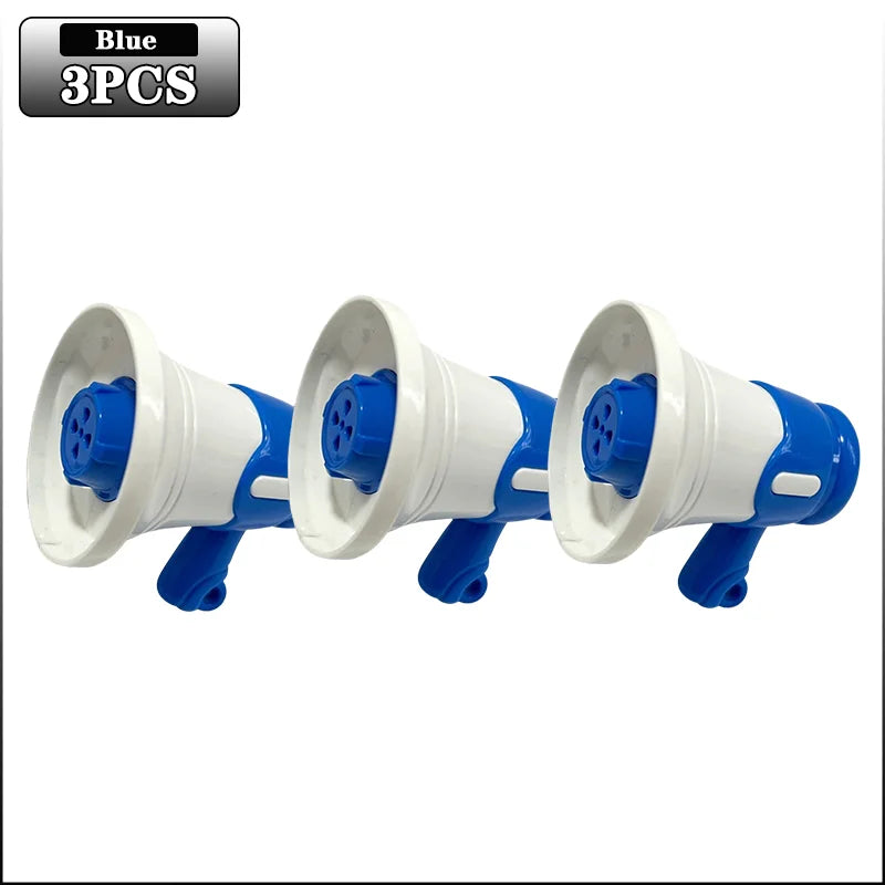 Mini Megaphone with Recording Function Portable Loudspeaker Toy Keychain Funny Novelty Gift for Parties Events Decompression Oasis Select Blue-3PCS