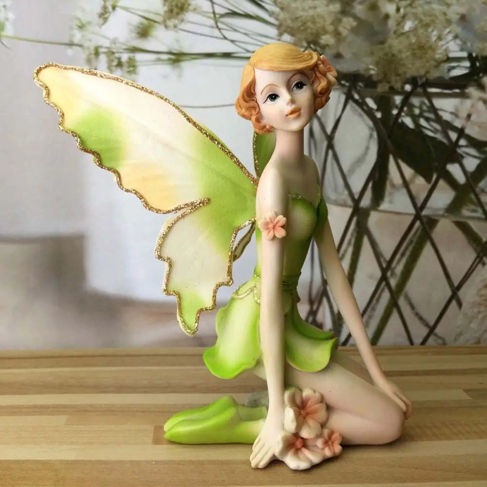 Resin Flower Fairy Angel Figurine | Handmade Home & Garden Decor