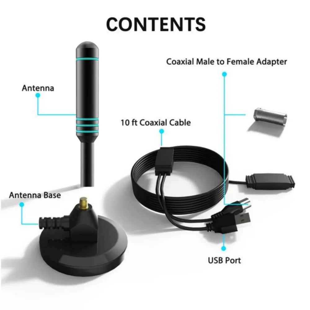2025 Suction cup TV antenna 4k, 720P, 1080i, 1080P indoor and outdoor digital TV antenna DTMB antenna HDTV antenna Oasis Select