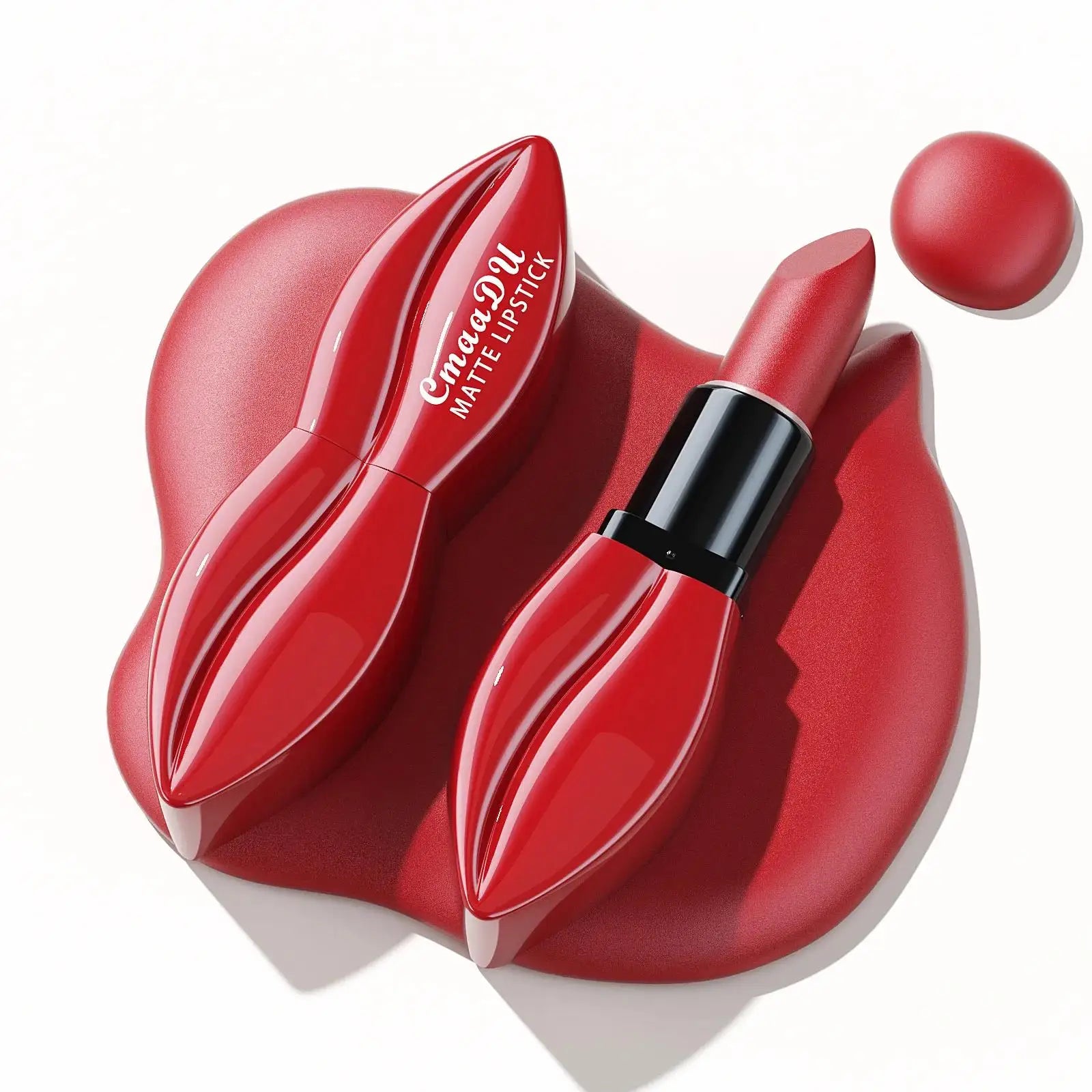 CmaaDu Matte Velvet Lipstick – Waterproof, Long-Lasting Nude & Red