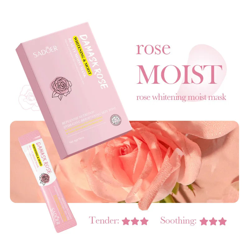 SADOER Rose & Kiwi Mud Face Mask – 10pc Moisturizing Set Facial Mud Mask Oasis Select