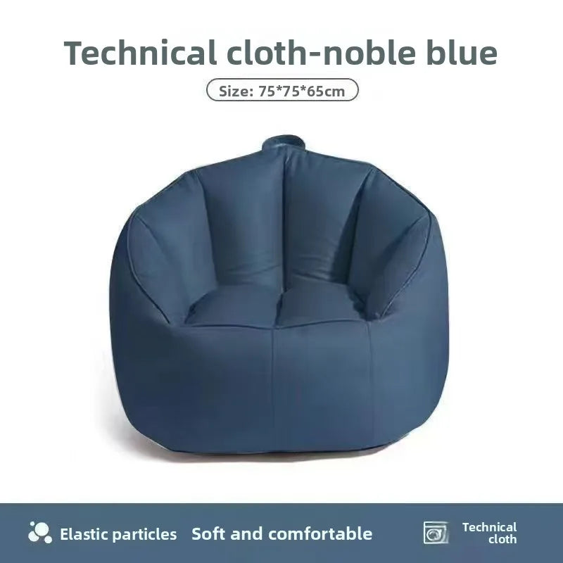 Lazy sofa reclining sleeping bedroom small sofa small apartment living room single reclining chair balcony lazy chair Oasis Select blue